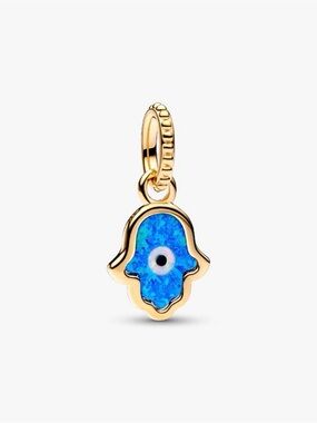 Pandora Opalescent Blue Hamsa Hand Dangle Charm